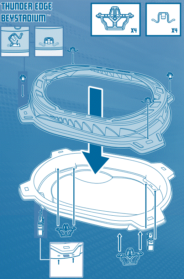 Hasbro-P8 Beyblade-Burst-QuadStrike-Thunder-Edge-Battle-Set-8