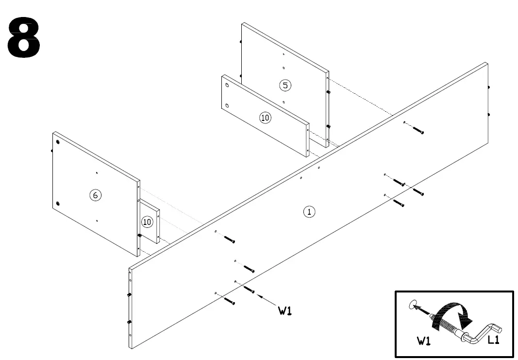 meble FURNITURE BL-EF Woody Electric Fireplace TV Stand 12