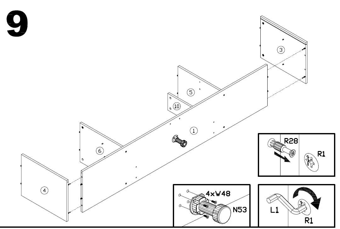 meble FURNITURE BL-EF Woody Electric Fireplace TV Stand 13