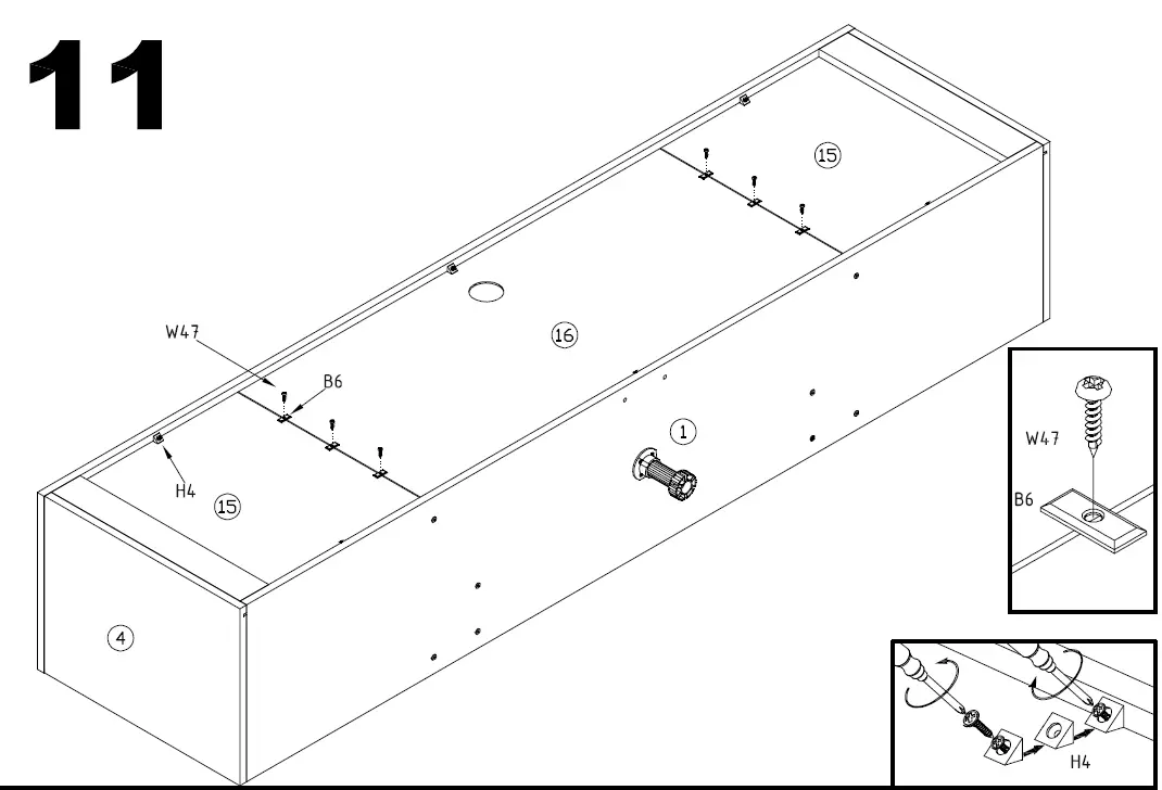 meble FURNITURE BL-EF Woody Electric Fireplace TV Stand 15