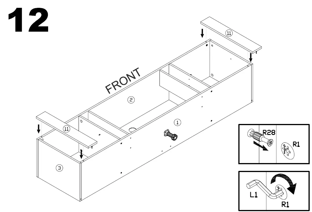 meble FURNITURE BL-EF Woody Electric Fireplace TV Stand 16
