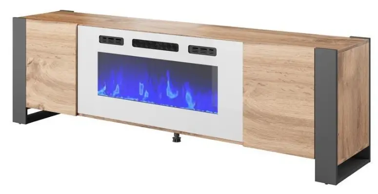 meble FURNITURE BL-EF Woody Electric Fireplace TV Stand