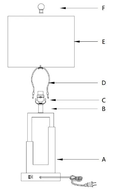 Montgomery T106-WG Wood Black Table Lamp Set With USB-fig-1