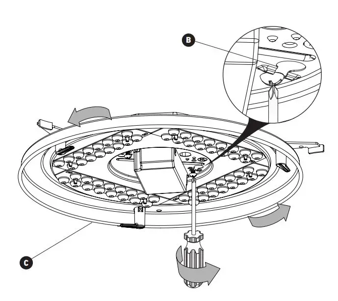 artika FM-AD5C-CR LED Ceiling Light Fixture Instruction Manual - LIGHT FIXTURE INSTALLATION