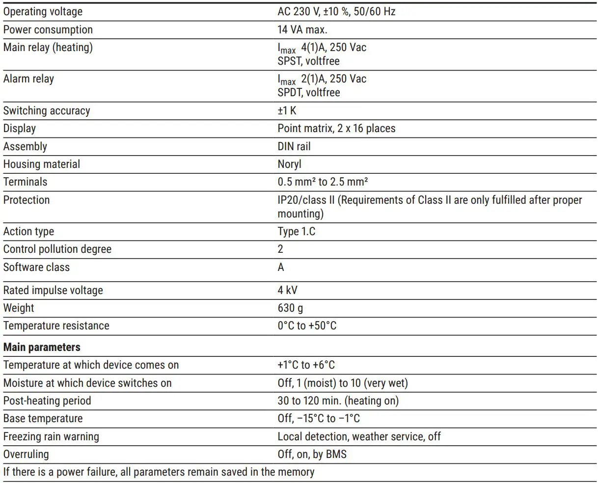 nVent RAYCHEM VIA-DU-20 Electronic Control Unit Instruction Manual - TECHNICAL DATA