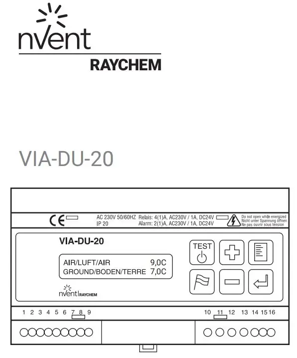 nVent RAYCHEM VIA-DU-20 Electronic Control Unit Instruction Manual