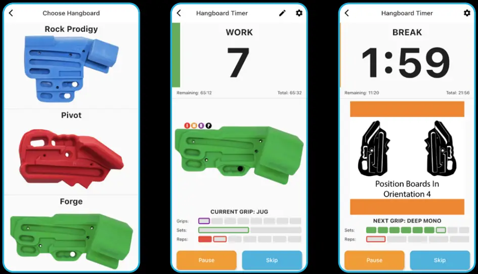 TRANGO Rock Prodigy Natural Hangboard System - Training App