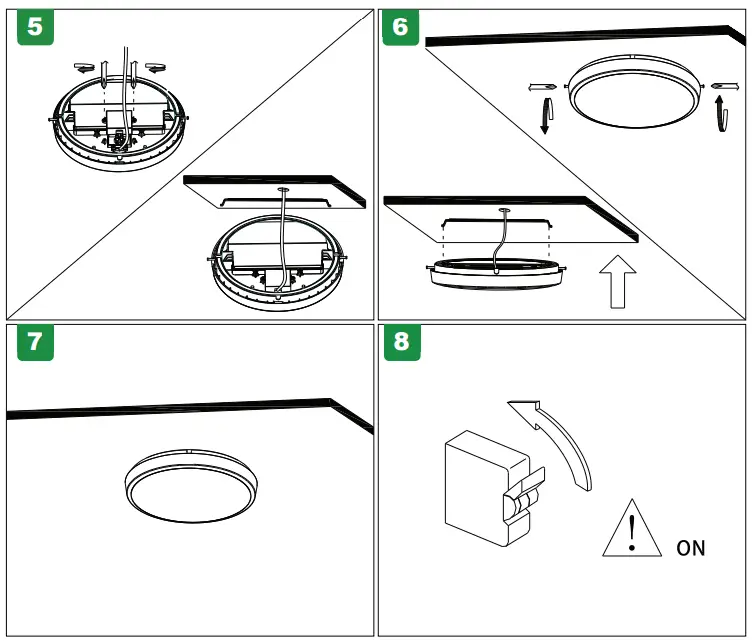 4lite LED Wall Ceiling Light with Microwave Sensor - Fig
