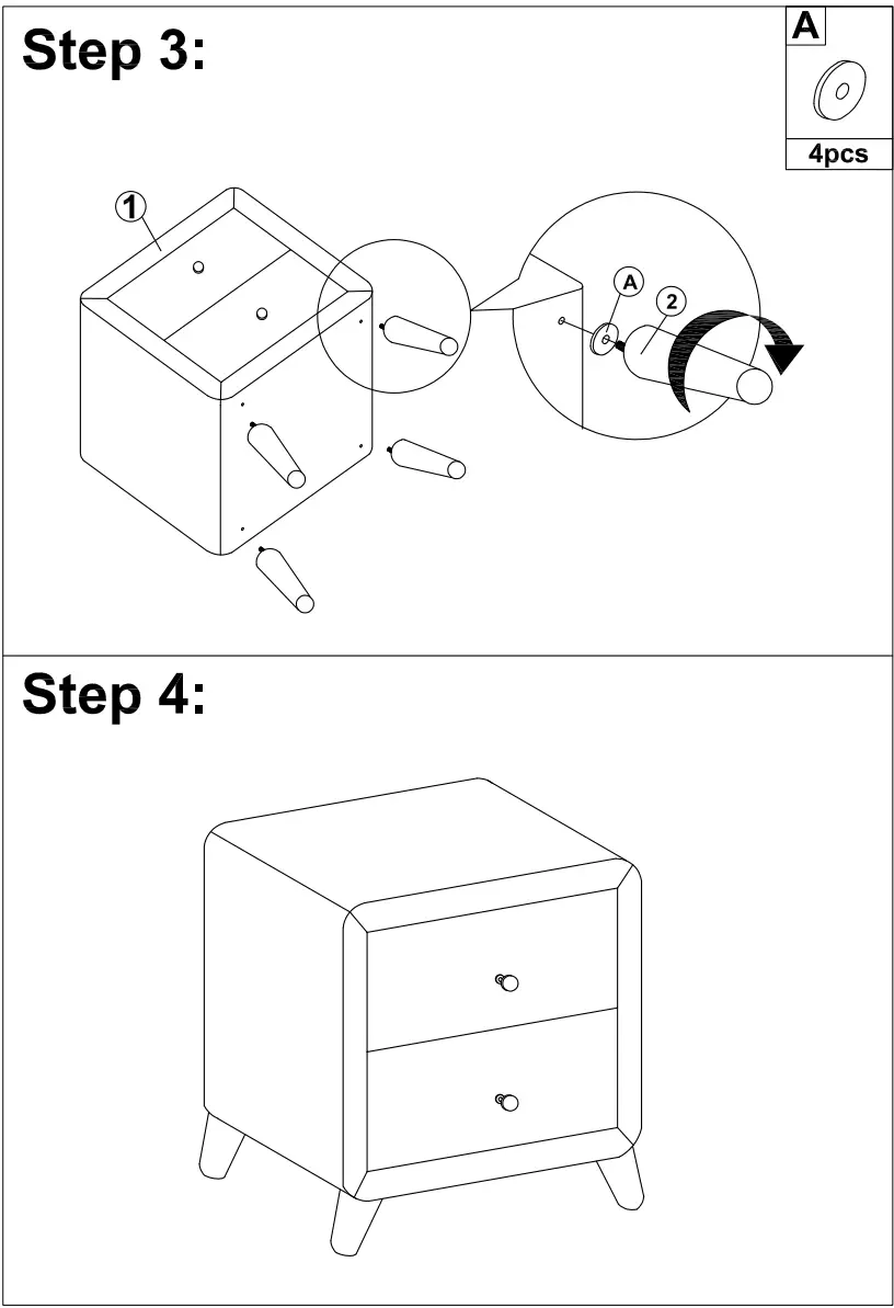 ModernLuxe WF294739 Upholstered Platform Bed - step 10