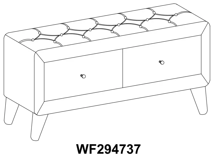ModernLuxe WF294739 Upholstered Platform Bed - step 11
