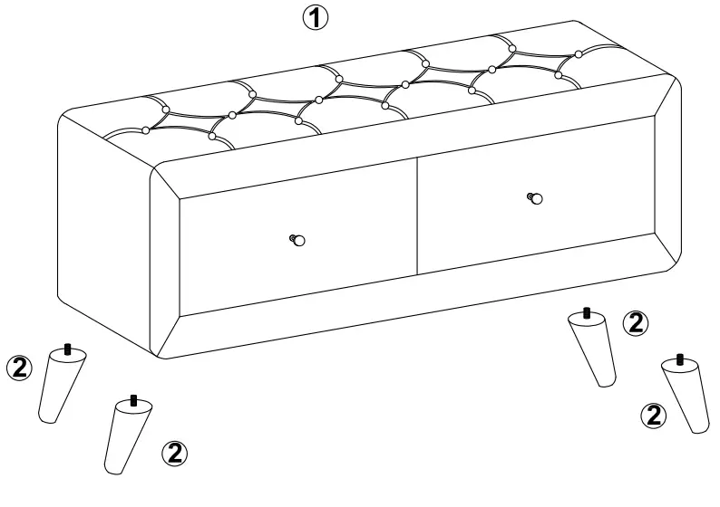 ModernLuxe WF294739 Upholstered Platform Bed - step 12
