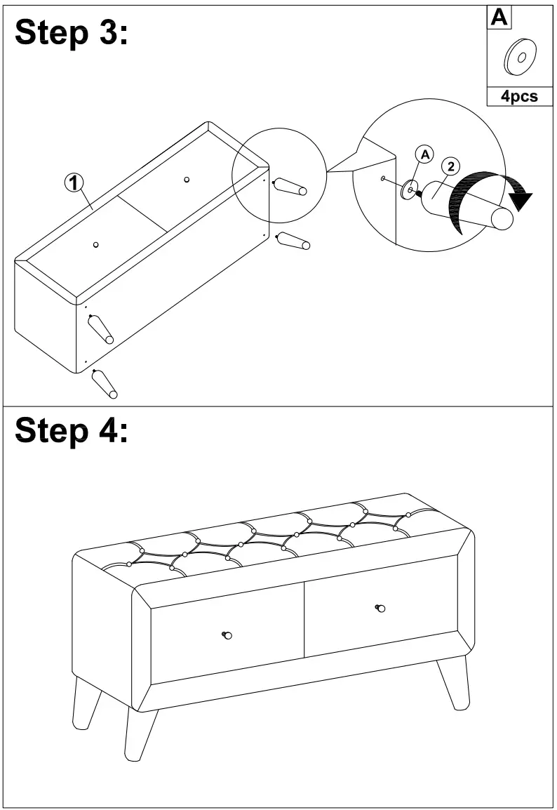 ModernLuxe WF294739 Upholstered Platform Bed - step 16