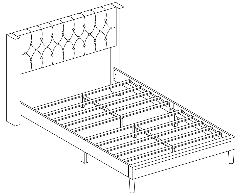 ModernLuxe WF294739 Upholstered Platform Bed