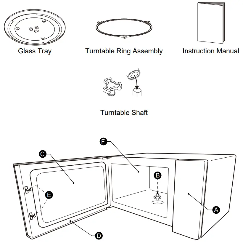 Midea EM925AZE P Microwave Oven - PARTS AND ACCESSORIES
