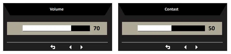 Hot key3 (default: Volume or Contast)