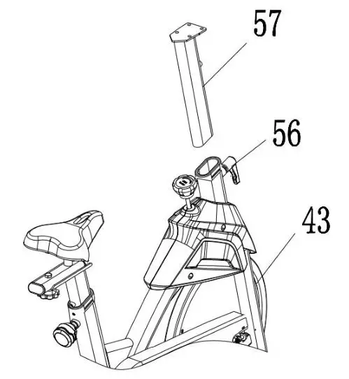 YOSUDA YB007R Spinning Bike - There is no hole in the #57 - Handlebar Post