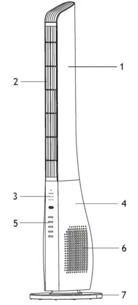 NORDIC-HOME-FT-550-2-In-1-Tower-Fan-and-Air-Circulator-fig-1