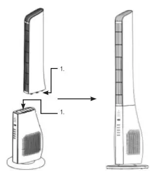 NORDIC-HOME-FT-550-2-In-1-Tower-Fan-and-Air-Circulator-fig-2