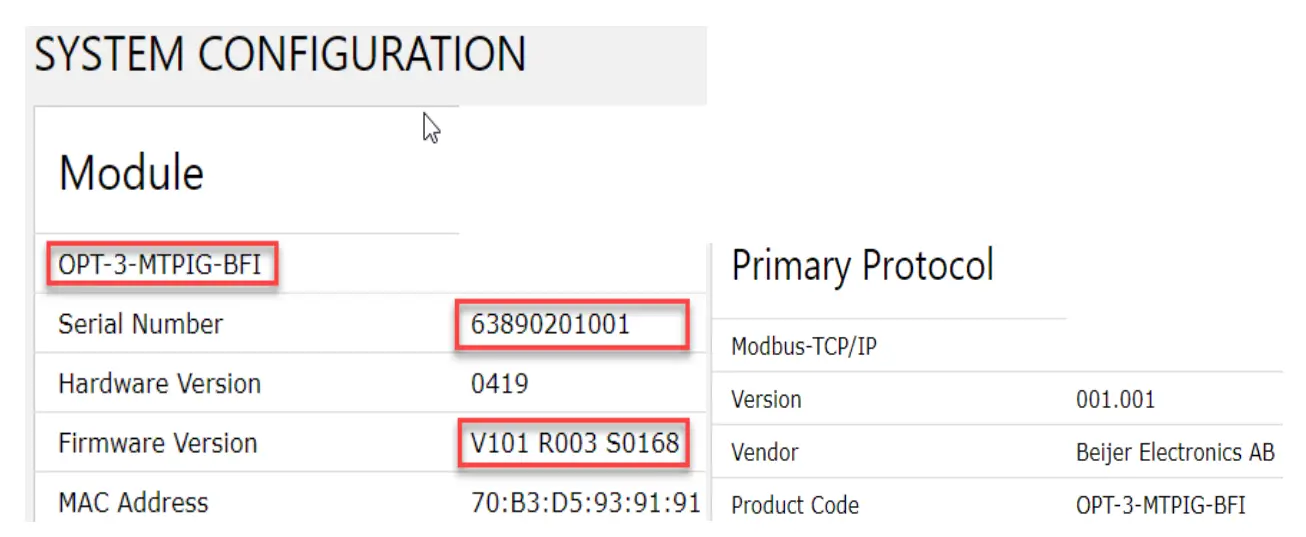 Module Configuration