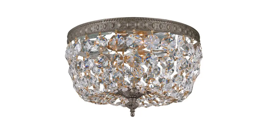 Crystorama 712-eb-cl-i Three Light Ceiling Mount Instruction Manual