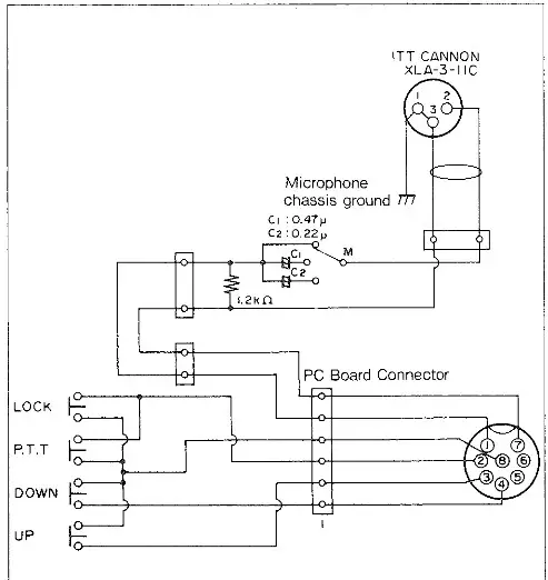 KENWOOD MC 90 Deluxe Desk Top Microphone - Circuit diagram 1