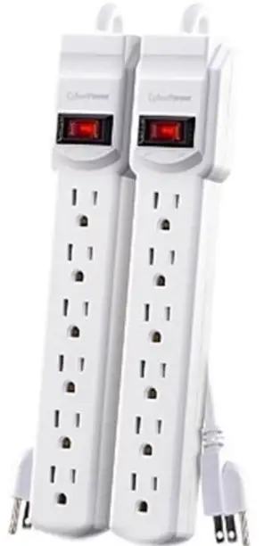 CyberPower MP1044NN 6 Outlet Power Strip Twin Pack