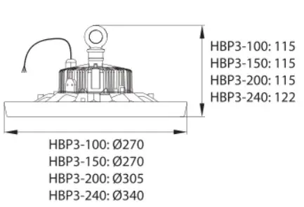 BEMKO HBP3-100 Highbay LED Parit - Fig2