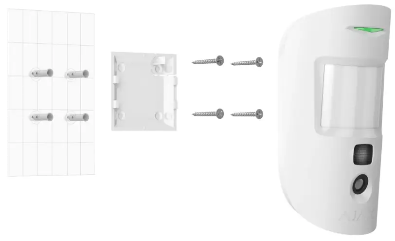 AJAX MotionCam Indoor Jeweller White - Ffig 11