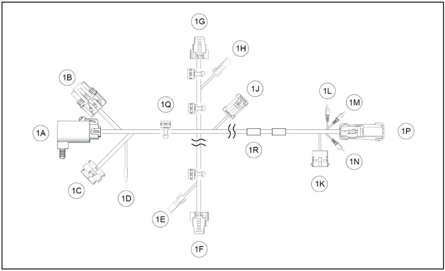 POLARIS PMX Audio Kit by Rockford Fosgate - HARNESS DETAIL