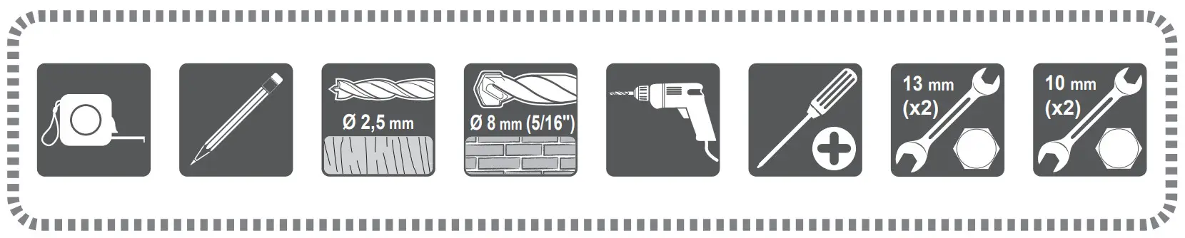 CME ETR200 Slim Tilt Wall Bracket - Assembly equipment
