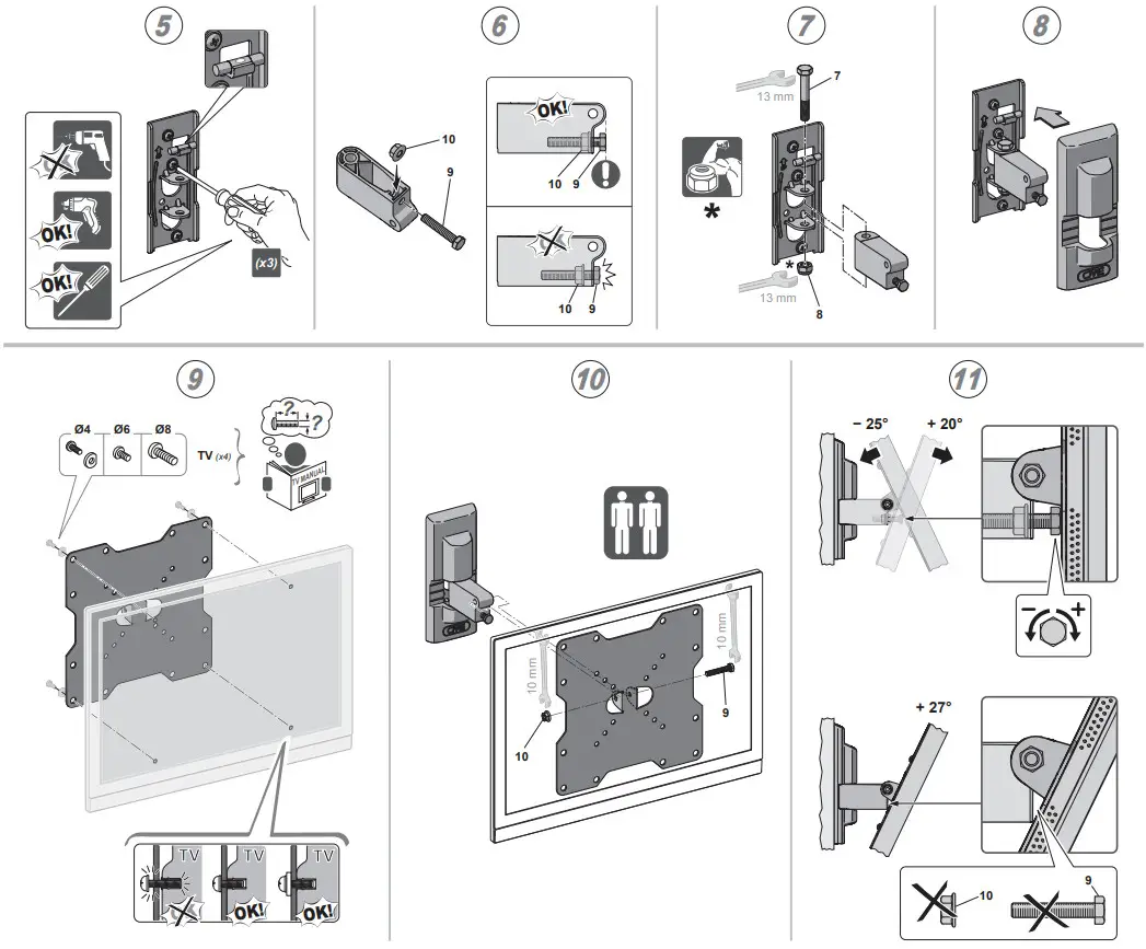CME ETR200 Slim Tilt Wall Bracket - Technical data 3
