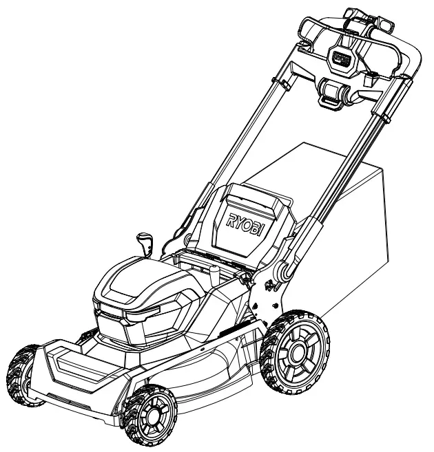 RYOBI RY401210 2X 40V HP Brushless AWD Mower - Figure
