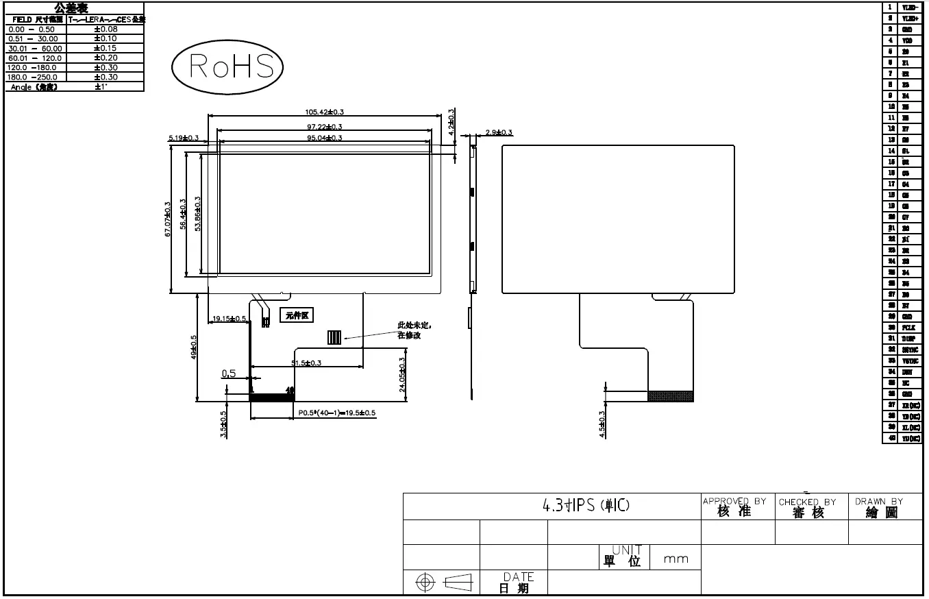 Surenoo SMC0430A-800480 Series MCU Interface TFT LCD Module 4