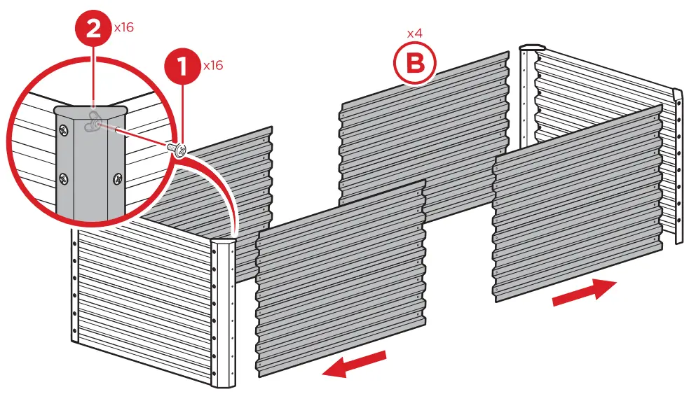 bcp SKY6000 Series Metal Raised Garden Bed - Fig 5