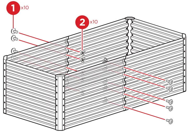 bcp SKY6000 Series Metal Raised Garden Bed - Fig 6