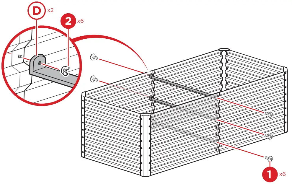 bcp SKY6000 Series Metal Raised Garden Bed - Fig 7