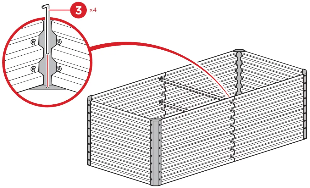 bcp SKY6000 Series Metal Raised Garden Bed - Fig 8