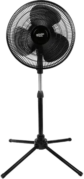 Comfort Zone CZST162BTE Series 16 Inch Oscillating Stand Fan