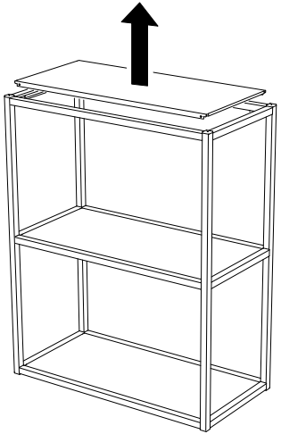 IKEA 405.145.59 ENHET Hanging Shelf Insert B10