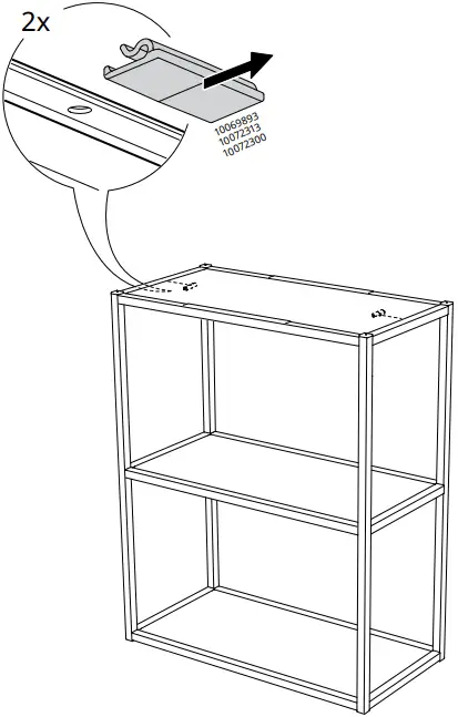 IKEA 405.145.59 ENHET Hanging Shelf Insert B9
