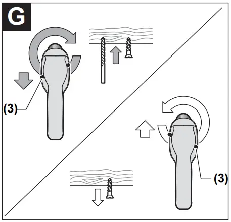 Setting the rotational direction
