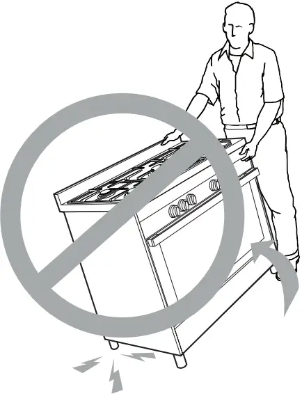 DO NOT DRAG OR SLIDE THE COOKER