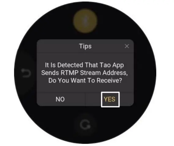RGBlink TAO 1mini All In One Live Streaming Codec - Step 8 Then TAO 1mini will pop up a message