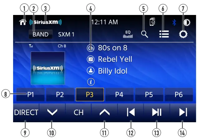 SiriusXm CAR710W Media Receiver with CarPlay - Radio Operation