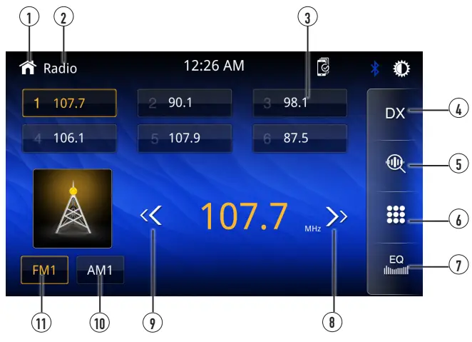 SiriusXm CAR710W Media Receiver with CarPlay - Tuner Operation