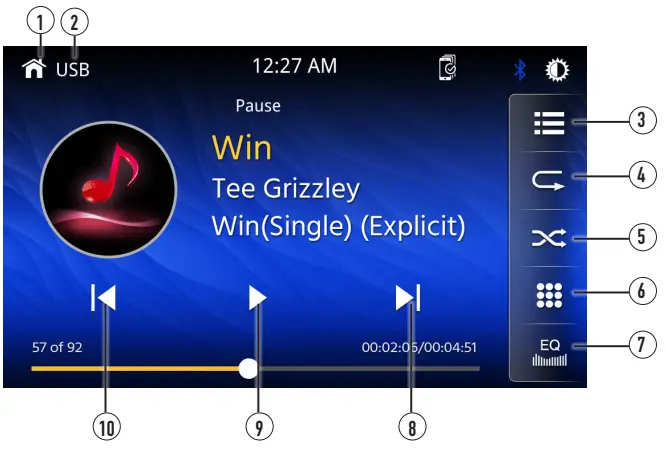 SiriusXm CAR710W Media Receiver with CarPlay - USB Operation