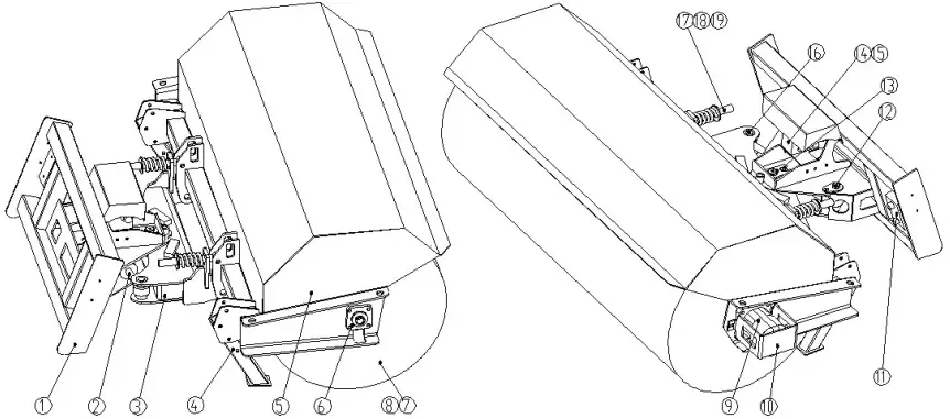 Sanking 72 Angle Sweeper - structure description