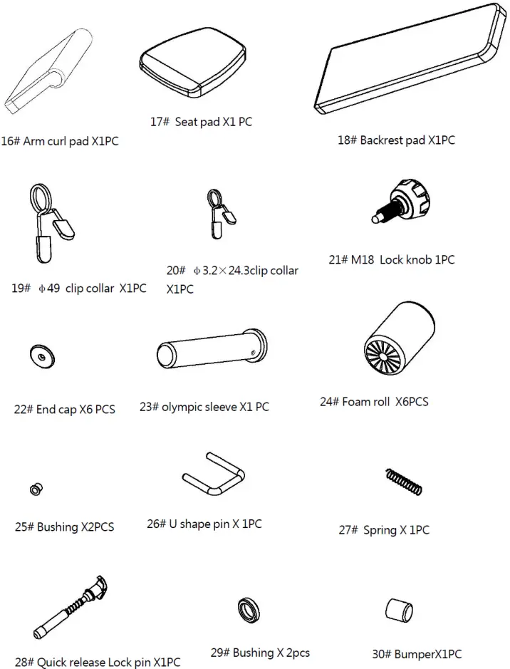 Trekkrunner HG-SM3110 Including Leg Extension-Curl and Arm Curl Attachments-FIG3