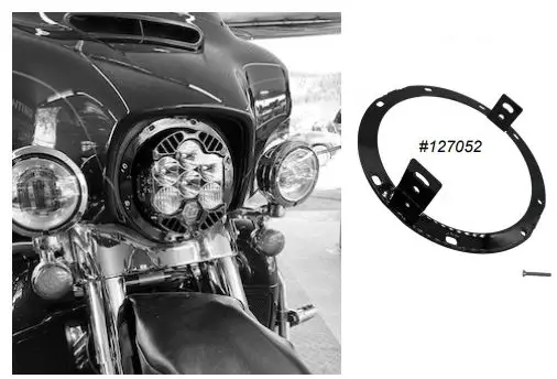 CALI-RAISED-127052-Street-Glide-or-Road-King-LP6-Headlight-Mounting-Bracket-fig-1