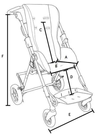 medifab 2563 0006 191 Rigid Lightweight Stroller - Foldable Frame